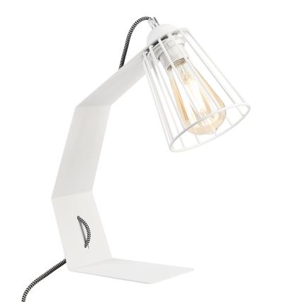 Stolna lampa NANDO 1xE27/15W/230V bijela