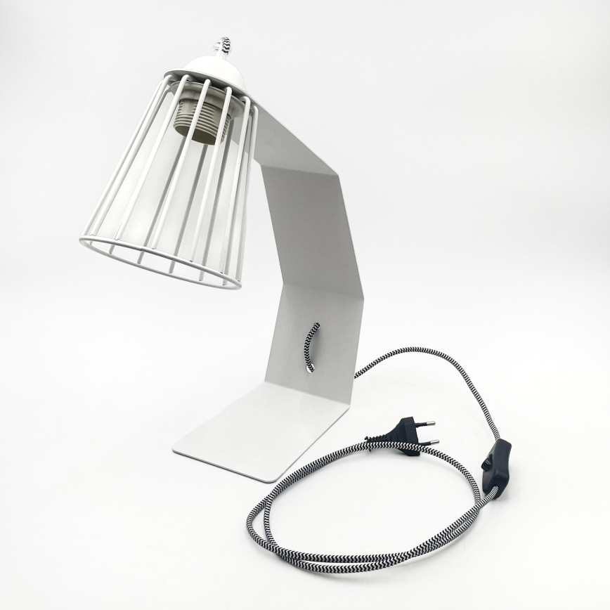 Stolna lampa NANDO 1xE27/15W/230V bijela