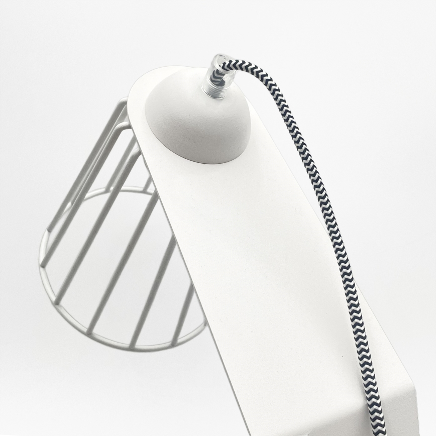 Stolna lampa NANDO 1xE27/15W/230V bijela