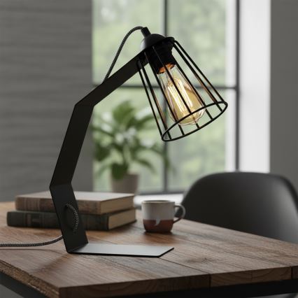 Stolna lampa NANDO 1xE27/15W/230V crna