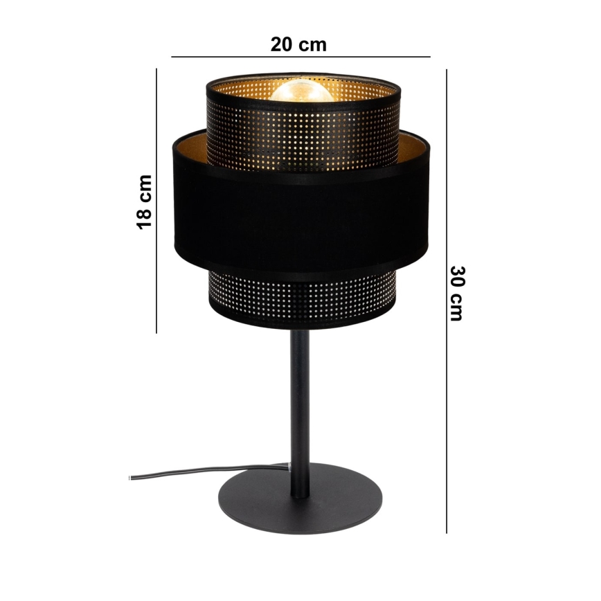 Stolna lampa NESS 1xE27/60W/230V crna