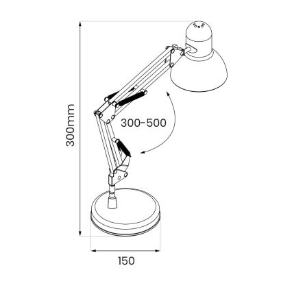Stolna lampa NEXA 1xE27/60W/230V crna