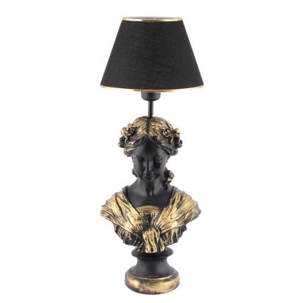 Stolna lampa OPELYA 1xE27/40W/230V crna/zlatna