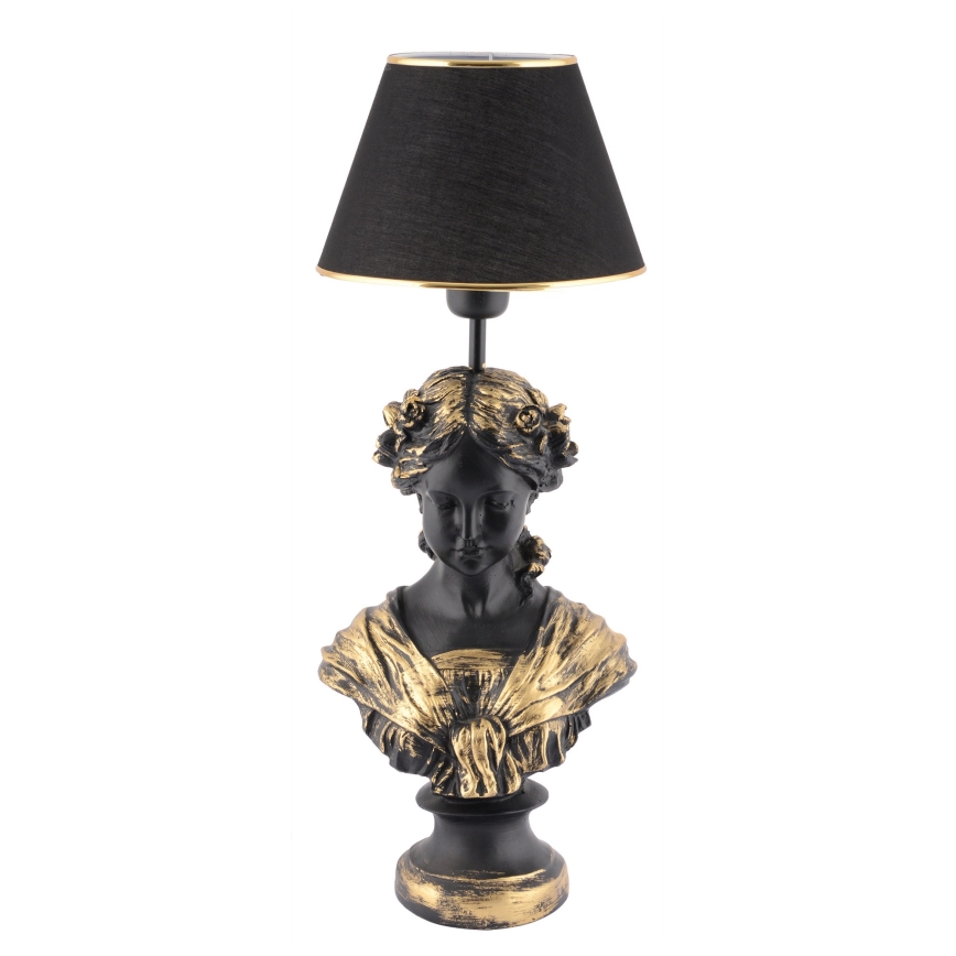 Stolna lampa OPELYA 1xE27/40W/230V crna/zlatna