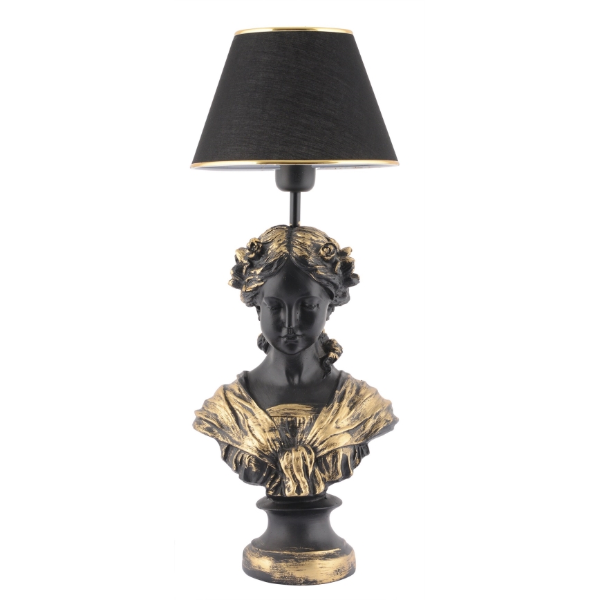Stolna lampa OPELYA 1xE27/40W/230V crna/zlatna