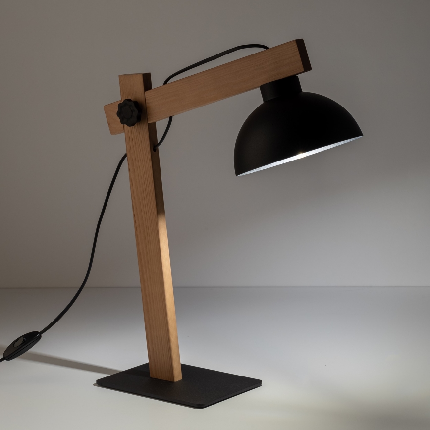 Stolna lampa OSLO 1xE27/15W/230V bor/crna