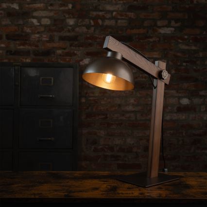 Stolna lampa OSLO 1xE27/15W/230V orah/smeđa