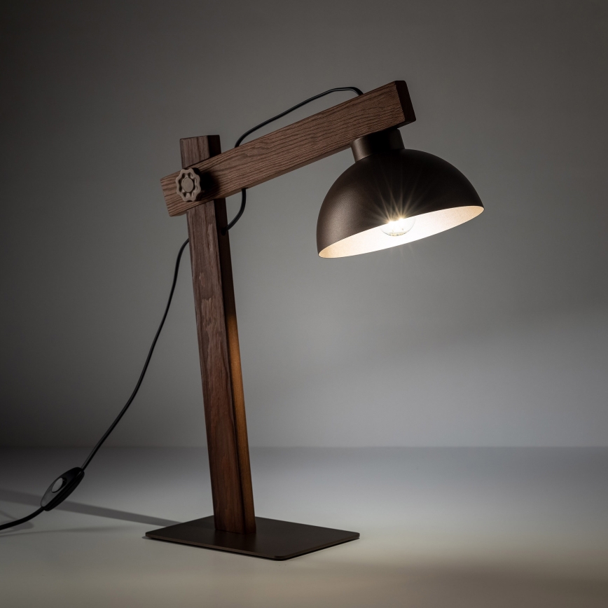Stolna lampa OSLO 1xE27/15W/230V orah/smeđa