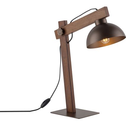 Stolna lampa OSLO 1xE27/15W/230V orah/smeđa