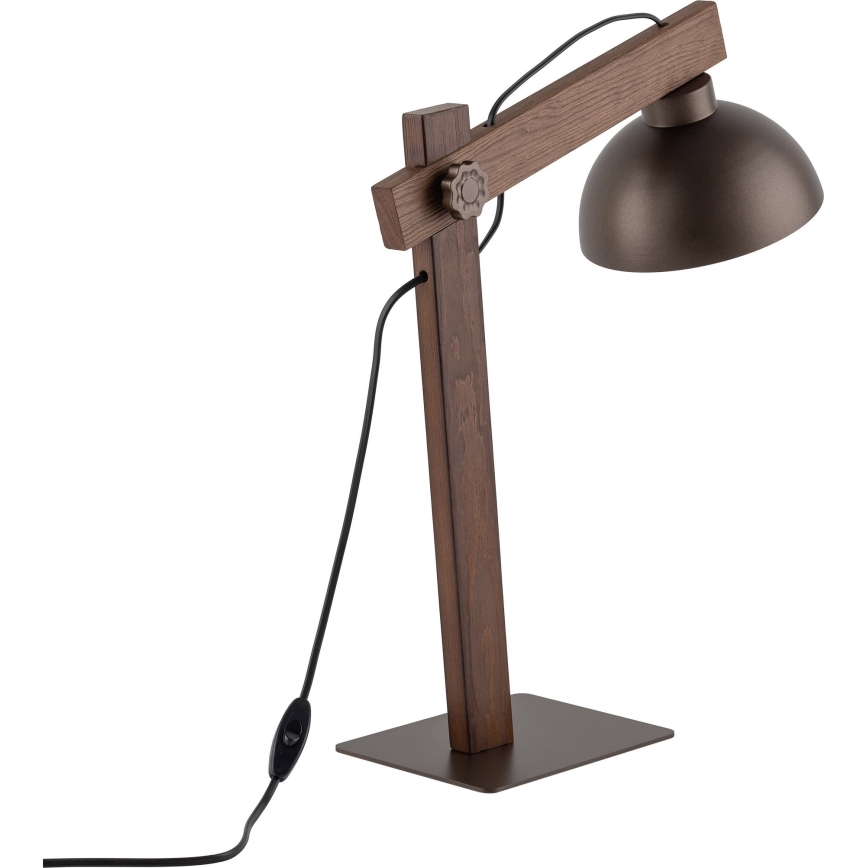 Stolna lampa OSLO 1xE27/15W/230V orah/smeđa