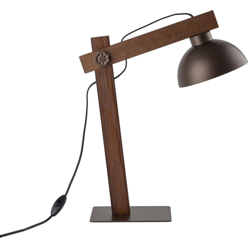 Stolna lampa OSLO 1xE27/15W/230V orah/smeđa