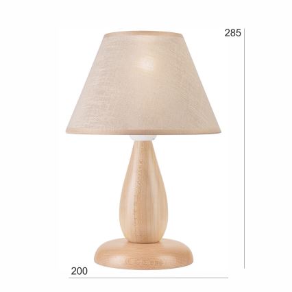 Stolna lampa PERA 1xE27/60W/230V bež/bukva