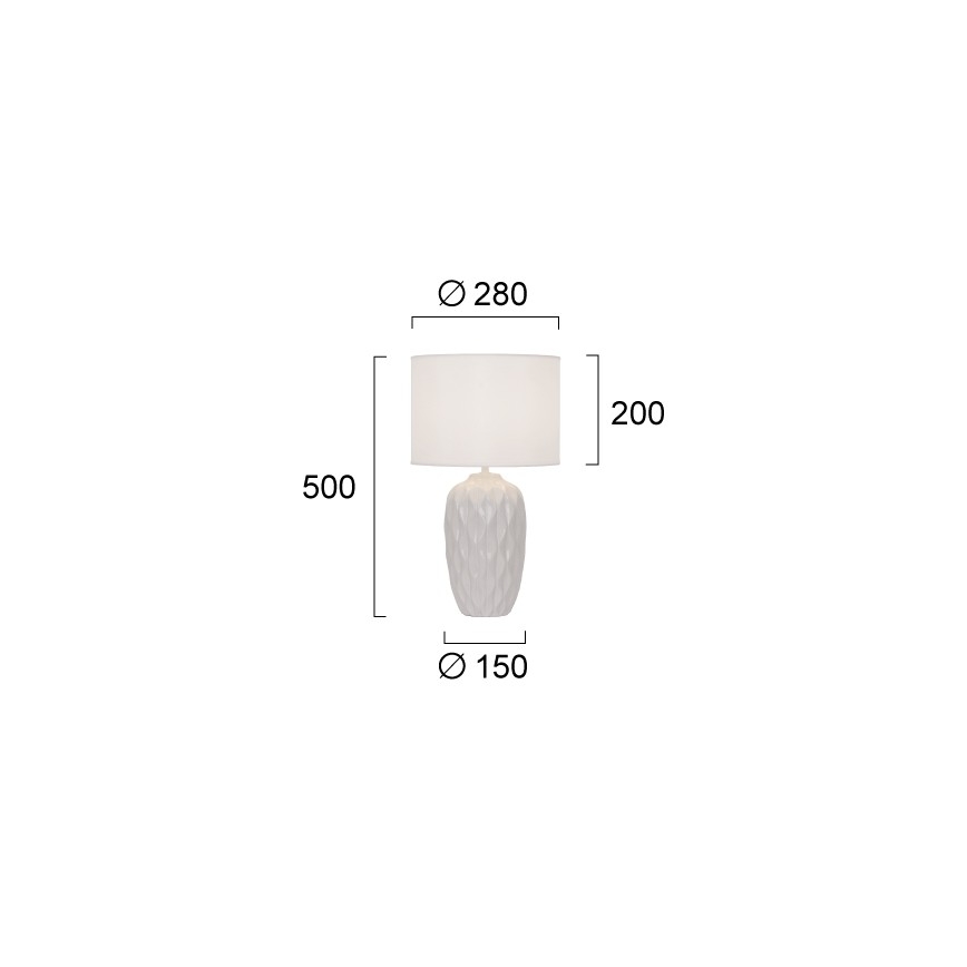 Stolna lampa PINEAPLE 1xE27/40W/230V bijela
