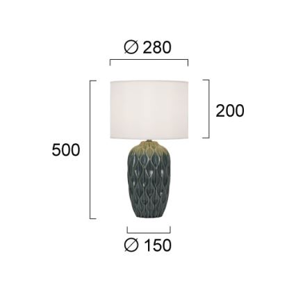 Stolna lampa PINEAPLE 1xE27/40W/230V bijela/zelena