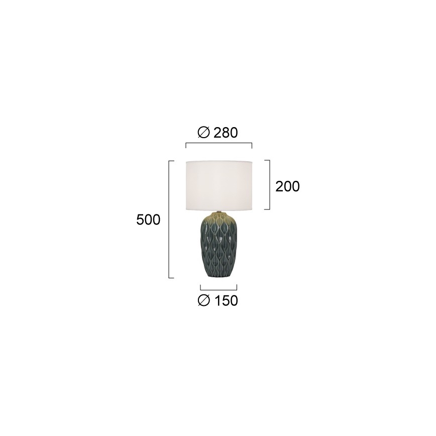 Stolna lampa PINEAPLE 1xE27/40W/230V bijela/zelena