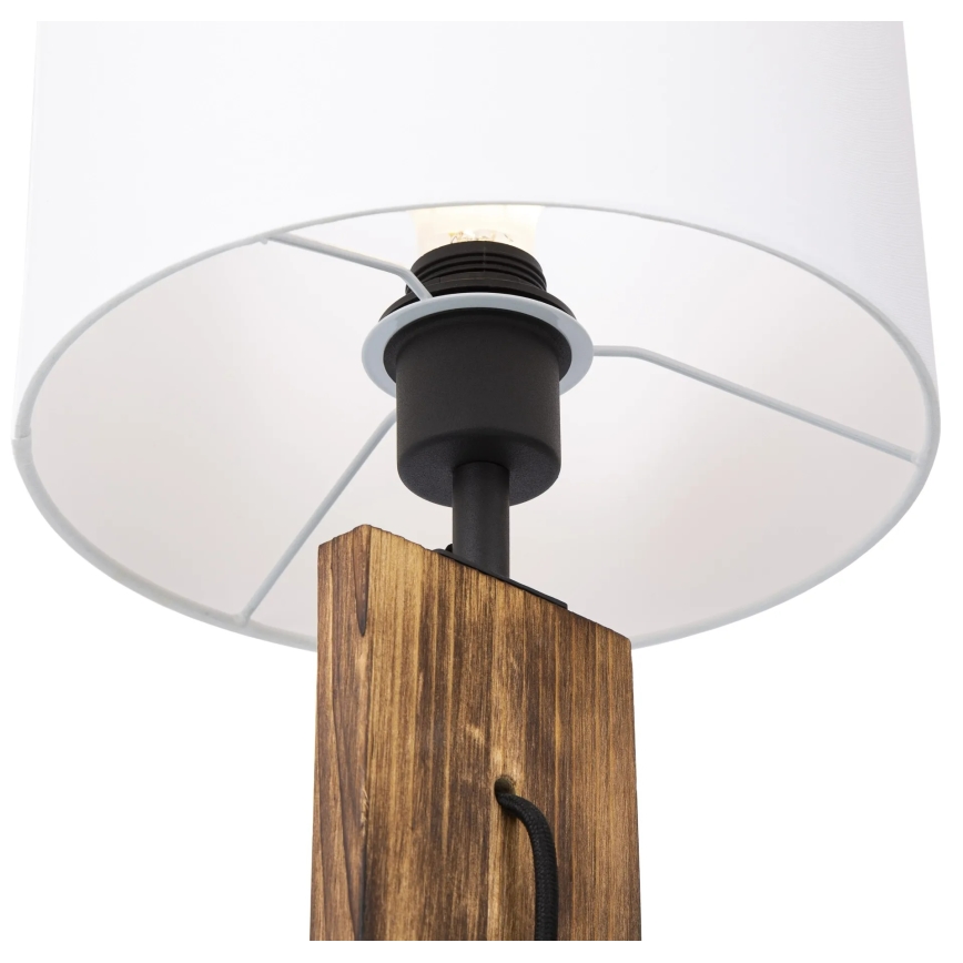 Stolna lampa PINUS 1xE27/40W/230V bijela/drvo