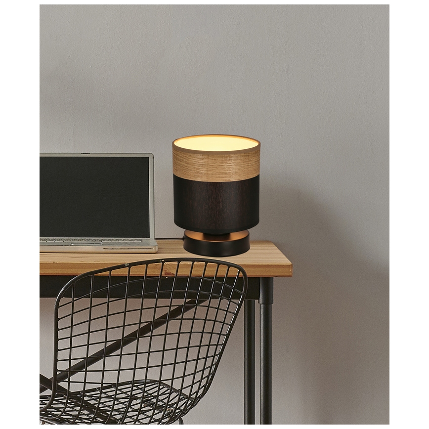 Stolna lampa PORTO 1xE27/60W/230V crna/smeđa