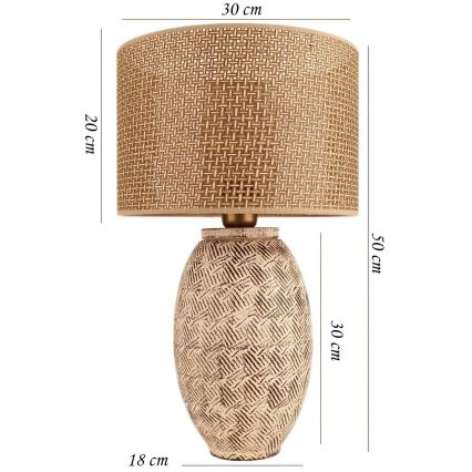 Stolna lampa RAMZES 1xE27/40W/230V bež