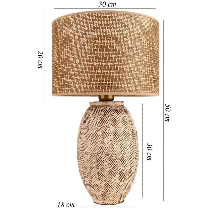 Stolna lampa RAMZES 1xE27/40W/230V bež