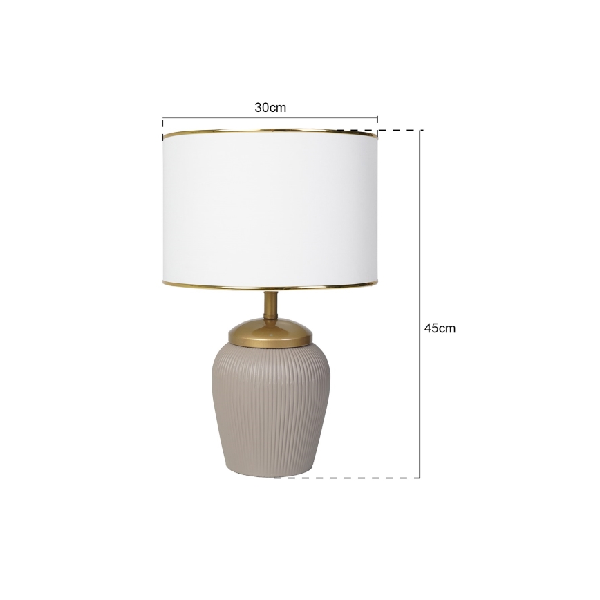 Stolna lampa RAMZES 1xE27/40W/230V bijela/bež