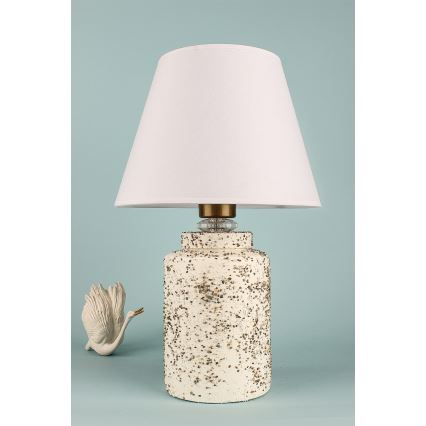 Stolna lampa RAMZES 1xE27/40W/230V bijela/bež
