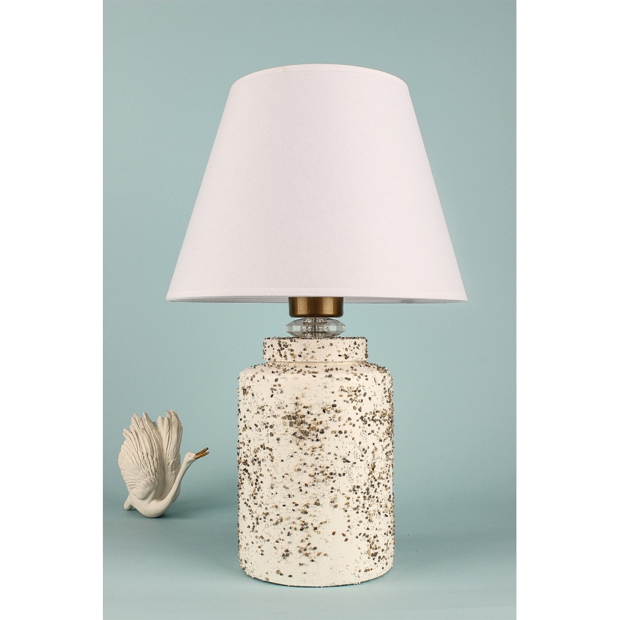 Stolna lampa RAMZES 1xE27/40W/230V bijela/bež