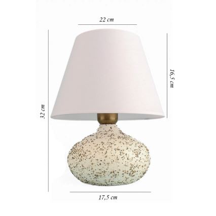 Stolna lampa RAMZES 1xE27/40W/230V bijela