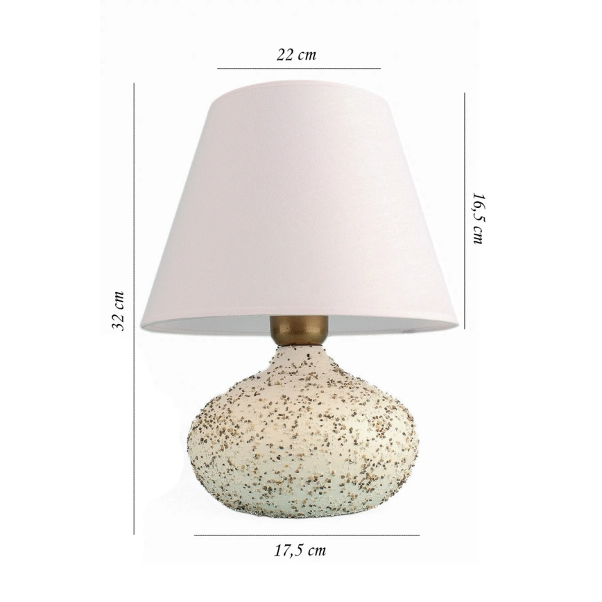 Stolna lampa RAMZES 1xE27/40W/230V bijela