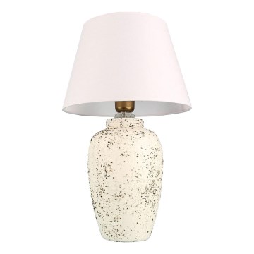 Stolna lampa RAMZES 1xE27/40W/230V bijela/krem