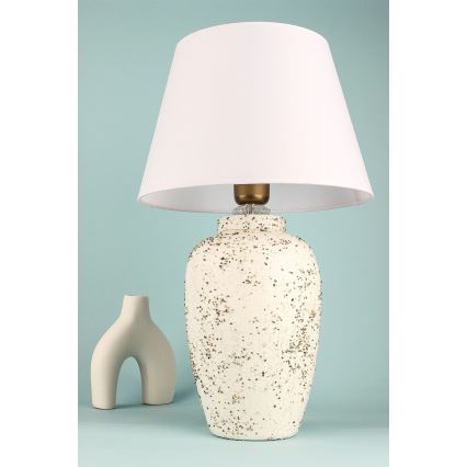 Stolna lampa RAMZES 1xE27/40W/230V bijela/krem