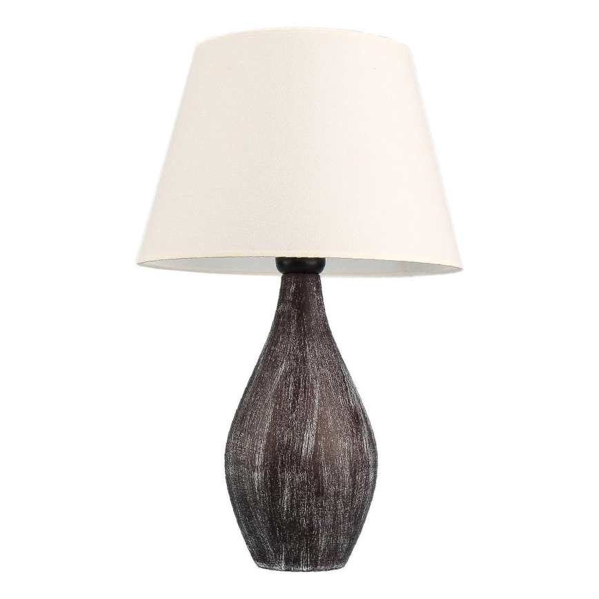 Stolna lampa RAMZES 1xE27/40W/230V bijela/smeđa