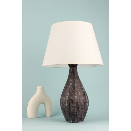 Stolna lampa RAMZES 1xE27/40W/230V bijela/smeđa