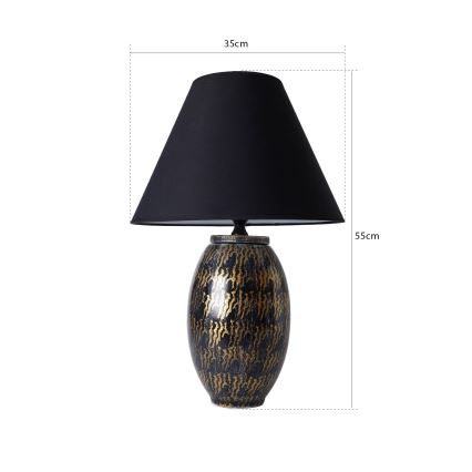 Stolna lampa RAMZES 1xE27/40W/230V crna