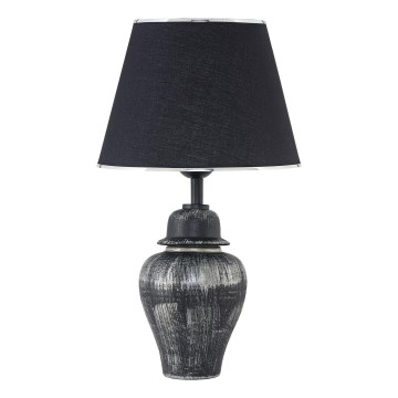 Stolna lampa RAMZES 1xE27/40W/230V crna/srebrna