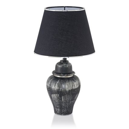 Stolna lampa RAMZES 1xE27/40W/230V crna/srebrna
