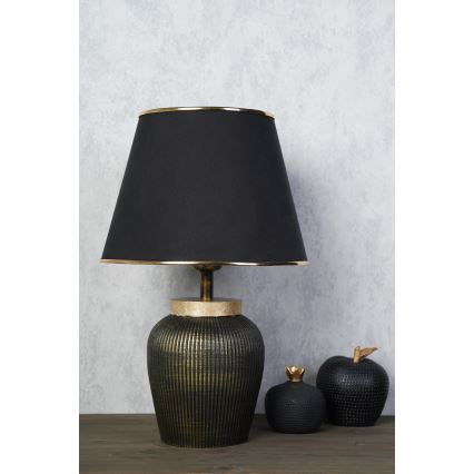 Stolna lampa RAMZES 1xE27/40W/230V crna/zlatna