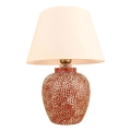 Stolna lampa RAMZES 1xE27/40W/230V kremasta/crvena