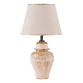 Stolna lampa RAMZES 1xE27/40W/230V kremasta/zlatna