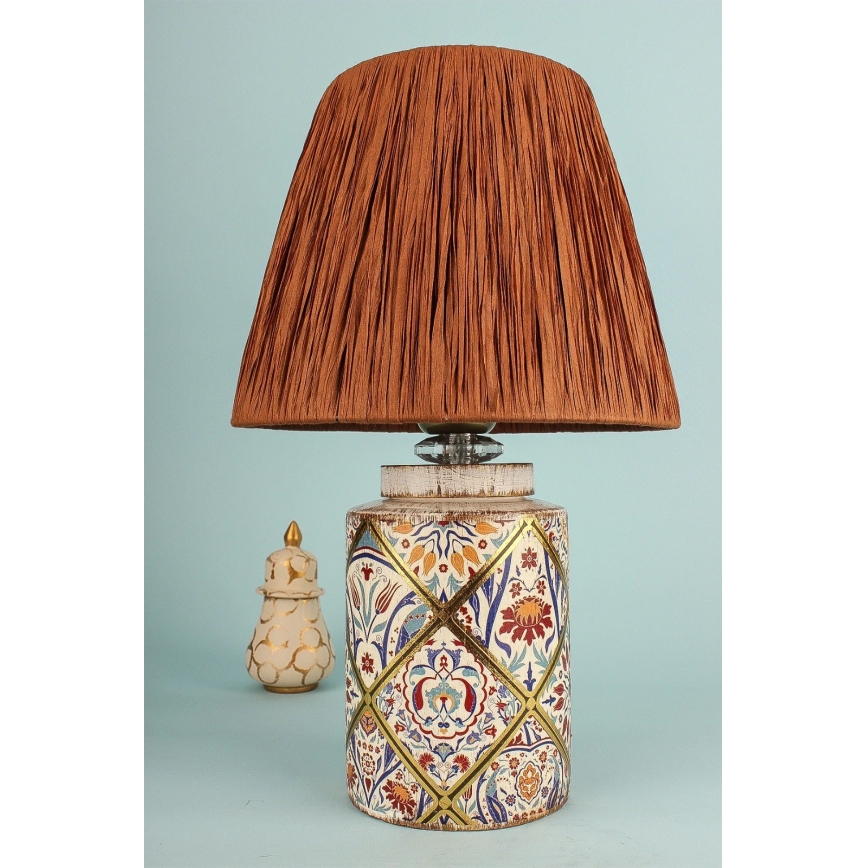 Stolna lampa RAMZES 1xE27/40W/230V od rafije