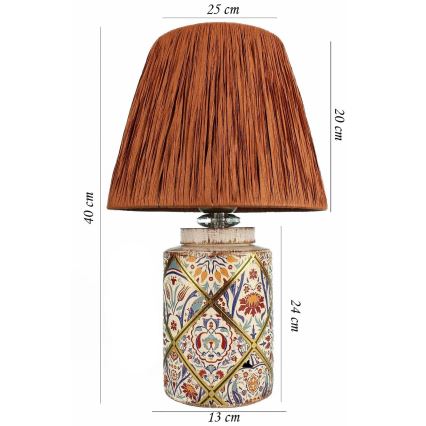 Stolna lampa RAMZES 1xE27/40W/230V od rafije