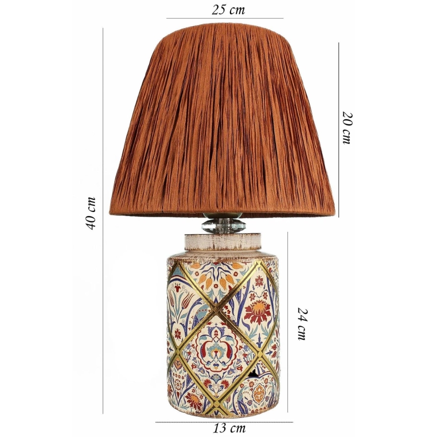 Stolna lampa RAMZES 1xE27/40W/230V od rafije