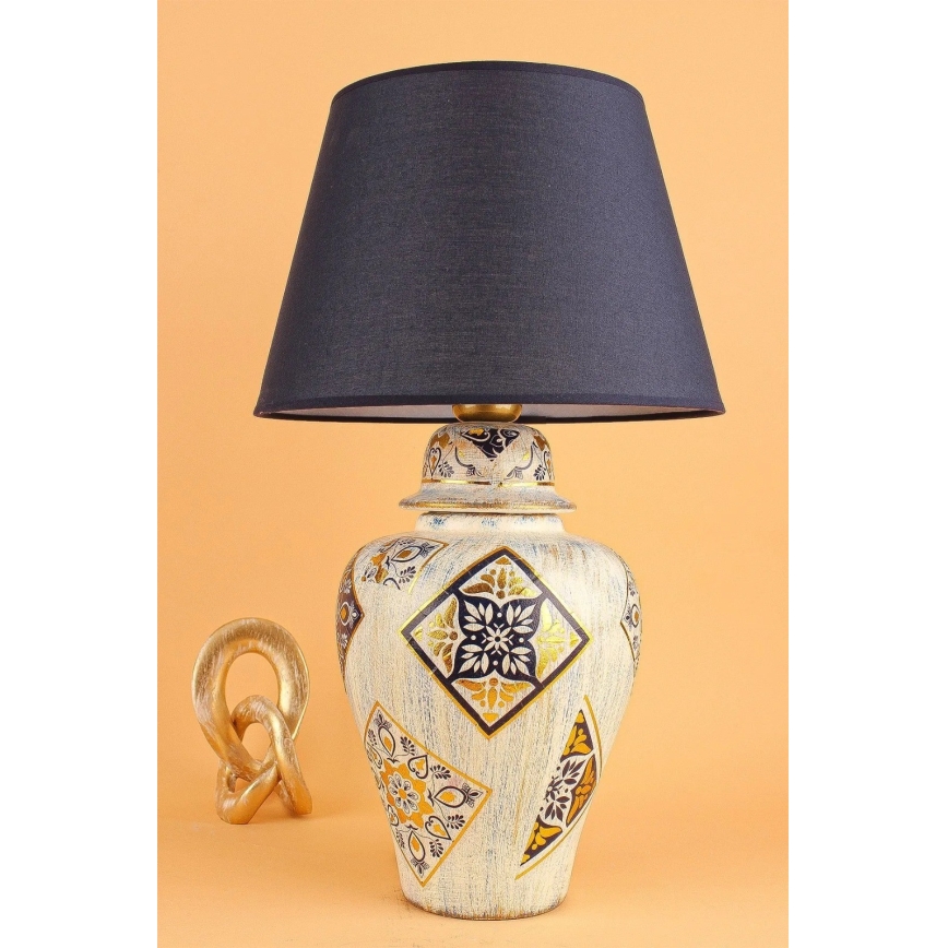 Stolna lampa RAMZES 1xE27/40W/230V plava/bež