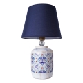 Stolna lampa RAMZES 1xE27/40W/230V plava/bijela