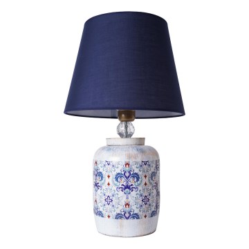 Stolna lampa RAMZES 1xE27/40W/230V plava/bijela