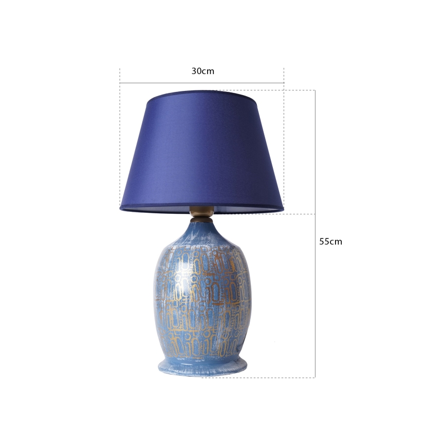 Stolna lampa RAMZES 1xE27/40W/230V plava