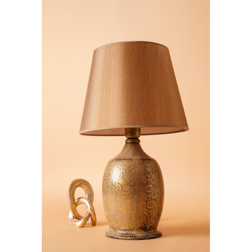 Stolna lampa RAMZES 1xE27/40W/230V smeđa