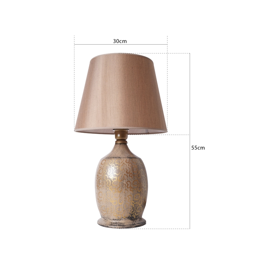 Stolna lampa RAMZES 1xE27/40W/230V smeđa