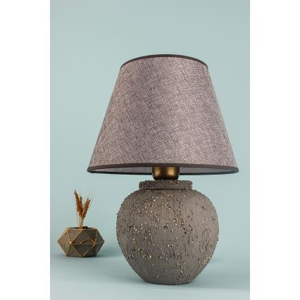 Stolna lampa RAMZES 1xE27/40W/230V smeđa