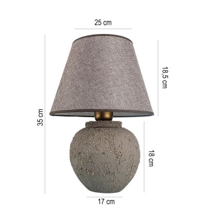Stolna lampa RAMZES 1xE27/40W/230V smeđa