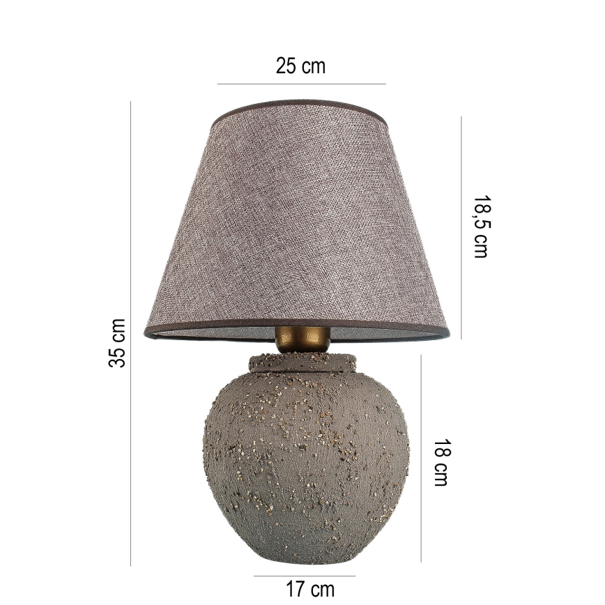 Stolna lampa RAMZES 1xE27/40W/230V smeđa